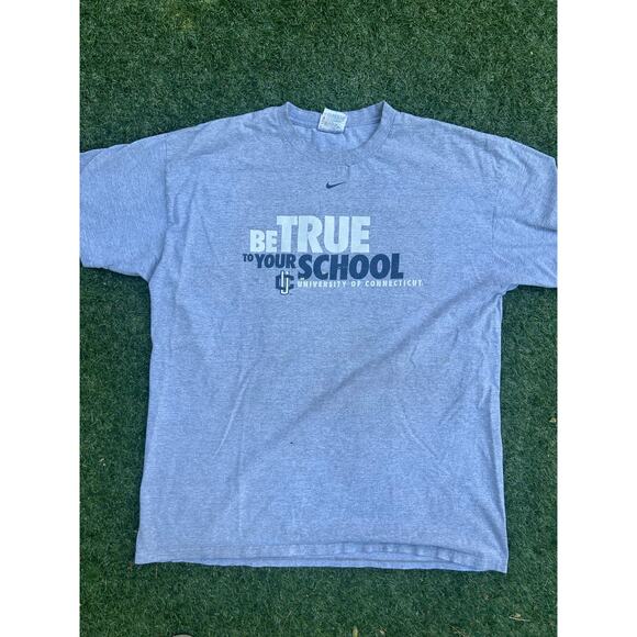 Nike Team Other - Vintage Nike Team UConn Huskies T-Shirt Gray “Be True to Your School”